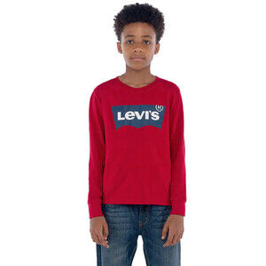 Levi's Youth Long Sleeve Graphic T-Shirt Red Size L 12/13 Years NWT